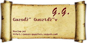 Gazsó Gusztáv névjegykártya