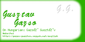 gusztav gazso business card